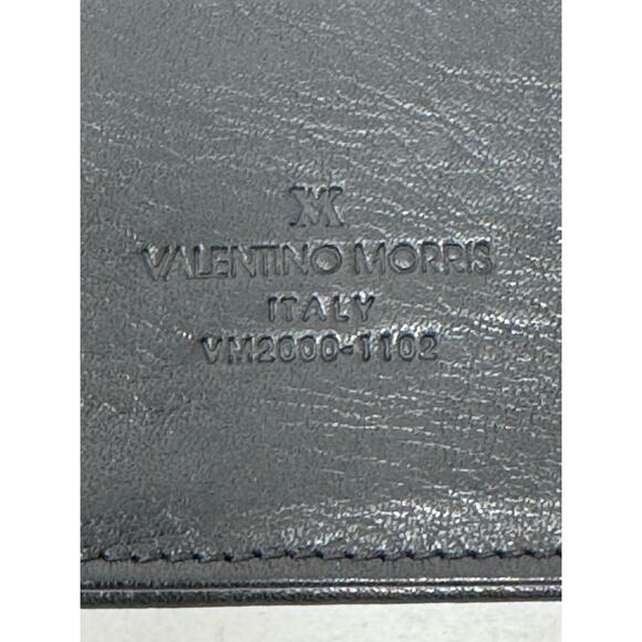 Valentino Morris Italy Black LeatherLongBifold Wallet